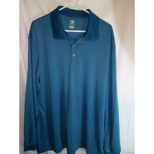 Pro Tour Golf Polo Shirt Long Sleeve Striped Airplay XXL‎